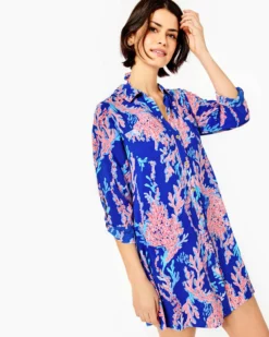 Lilly Pulitzer Natalie Shirtdress Cover Up (Swim On Over)