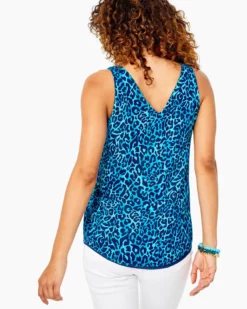 Lilly Pulitzer Florin Sleeveless V-Neck (My Favorite Spot) Tops