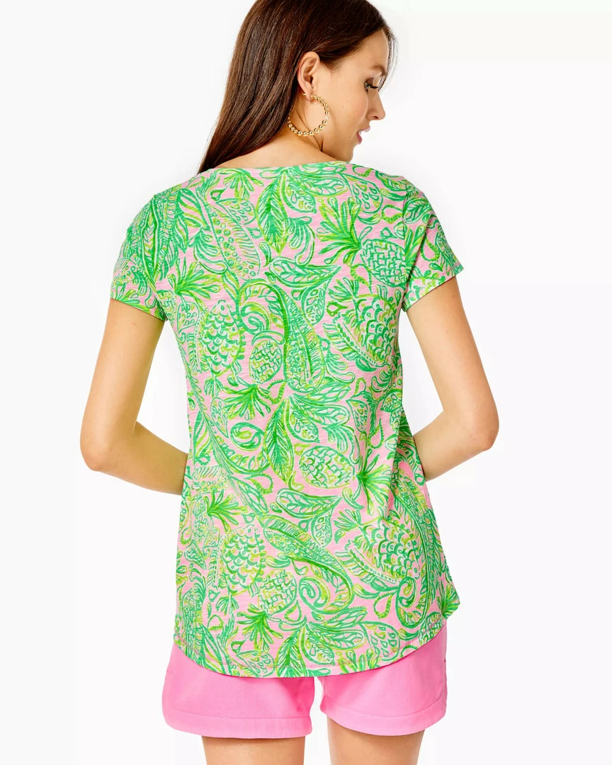 Lilly Pulitzer Etta Scoop Neck Top (Fins & Flippers) 4 Lilly Pulitzer Etta Scoop Neck Top (Fins & Flippers)