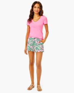 Lilly Pulitzer Bottoms Buttercup Knit Short (Baby Always Worth It)