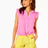 Lilly Pulitzer Tops Briette Button Down (Pink Isle)