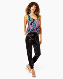 Lilly Pulitzer Julissa Stretch Pant (Onyx) Bottoms