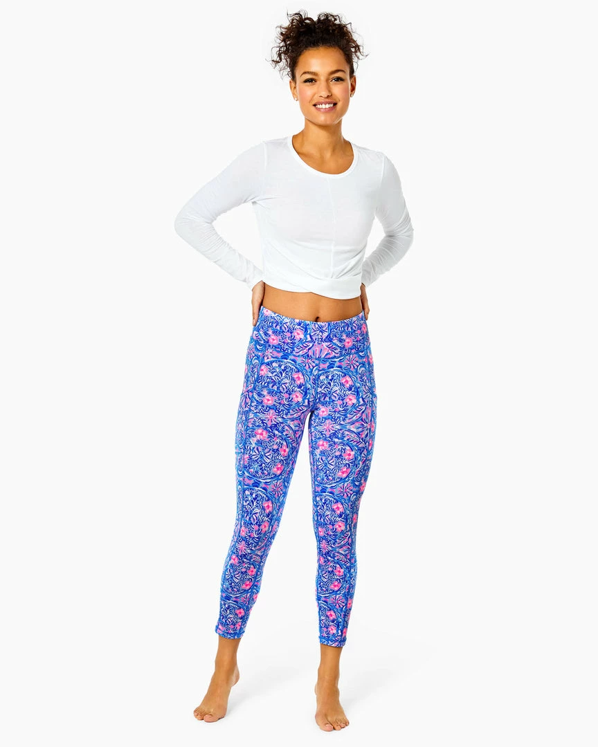 Lilly Pulitzer Weekender Mid Rise Legging (Blue Peri) Bottoms 3 Lilly Pulitzer Weekender Mid Rise Legging (Blue Peri) Bottoms