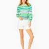 Lilly Pulitzer Tops Nationia Sweater (Jet Set Stripe)