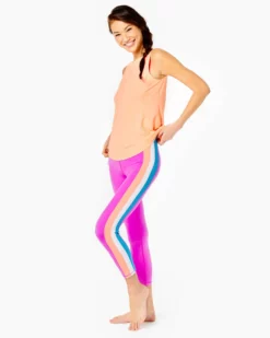 Lilly Pulitzer UPF 50+ Luxletic 24" Weekender High-Rise Midi Legging (Amethyst) Bottoms 6 Lilly Pulitzer UPF 50+ Luxletic 24