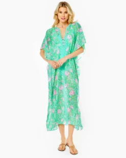 Lilly Pulitzer Cuca Maxi Caftan Cover-Up (Oh Diamond Girl)