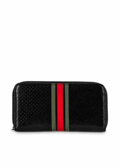 Haute Shore Cash Bello Wallet (Black/Olive Red & Black Stripe)