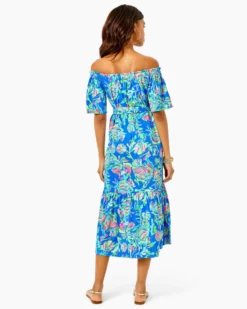 Lilly Pulitzer Dresses Merle Midi Dress (Fancy Fins)
