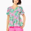 Lilly Pulitzer Jodee Swing Top (Surf Blue So Shellegant)