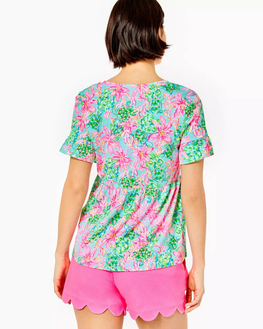 Lilly Pulitzer Jodee Swing Top (Surf Blue So Shellegant) 4 Lilly Pulitzer Jodee Swing Top (Surf Blue So Shellegant)