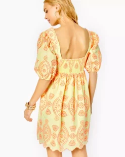 Lilly Pulitzer Dresses Sarafina Short Sleeve (Calla Yellow)