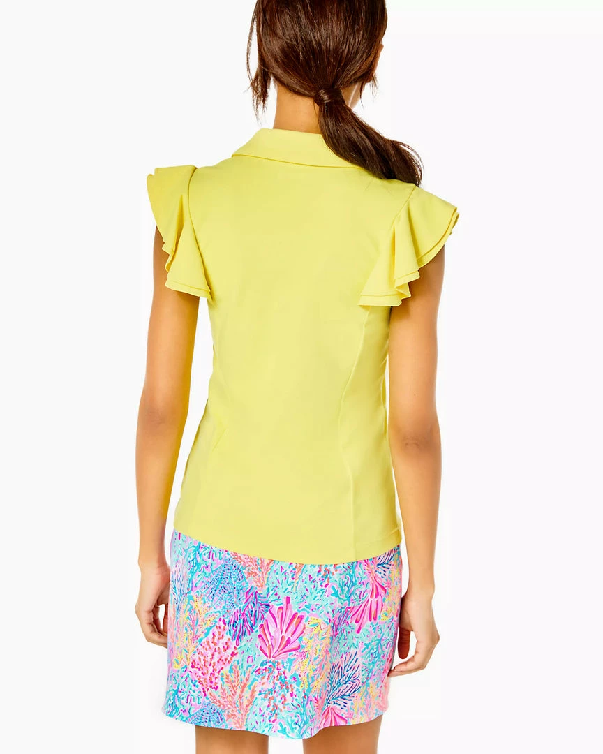 Lilly Pulitzer Tops Caddie Polo UPF 50 (Calla Yellow) 3 Lilly Pulitzer Tops Caddie Polo UPF 50 (Calla Yellow)