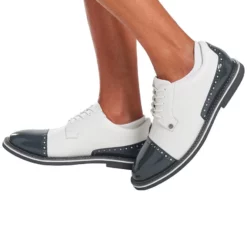 G/Fore Shoes Cap Toe Gallivanter (Snow/Charcoal)