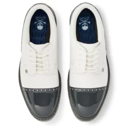 G/Fore Shoes Cap Toe Gallivanter (Snow/Charcoal)