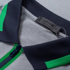 G/Fore Tops Embossed Quarter Zip Polo (Light Grey)