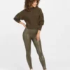 SPANX Faux Leather Croc Shine Legging (DKNOL)