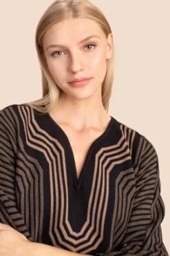 Trina Turk Gallivant Dress (Black/Camel) Dresses 7 Trina Turk Gallivant Dress (Black/Camel) Dresses