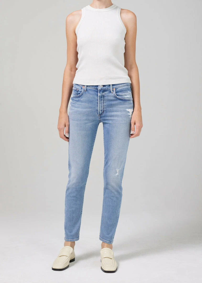 Citizens Of Humanity Ella Mid Ride Slim Crop (Carmine) 3 Citizens Of Humanity Ella Mid Ride Slim Crop (Carmine)