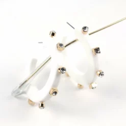 Smith & Co. City Girl Jewel Hoop (Stark White) Small Jewelry