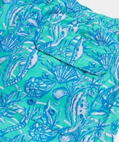 Vineyard Vines 7" Printed Chappy Trunks (Seahorse Aqua) Swim