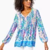 Lilly Pulitzer Marilina Lileeze Long Sleeve Tunic Top (Macadamia Haute Cature) Tops 1 Lilly Pulitzer Marilina Lileeze Long Sleeve Tunic Top (Macadamia Haute Cature) Tops