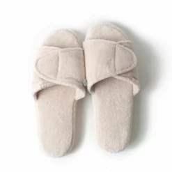Barefoot Dreams Cozy Terry Spa Slippers (Pale Pink) Large