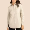 Trina Turk Tops Casino Shirt (Oyster)