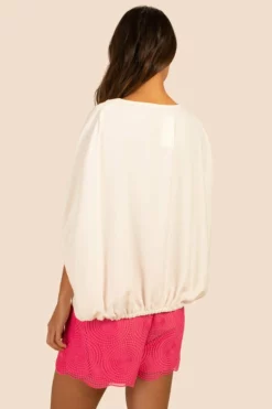 Trina Turk Tops Deep Well Top (Whitewash)