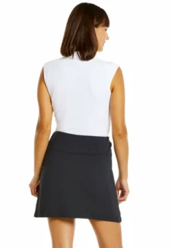 IBKUL Faux Wrap Skirt (Black)