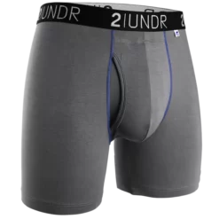 2under Swing Shift Boxer Brief (Grey/Blue) Bottoms