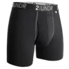 2under Swing Shift Boxer Brief (Black/Grey) Bottoms