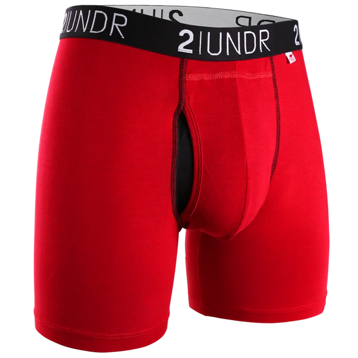 2under Swing Shift Boxer Brief (Red/Red) Bottoms 3 2under Swing Shift Boxer Brief (Red/Red) Bottoms