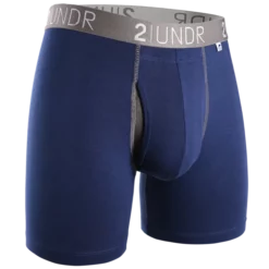 Bottoms 2under - Swing Shift Boxer Brief (Navy/Grey)