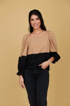 Crosby By Mollie Burch James Top (Porcini/Black) 6 Crosby By Mollie Burch James Top (Porcini/Black)
