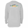 Coastal Cotton Light Grey SS Watercolor Fish Tee