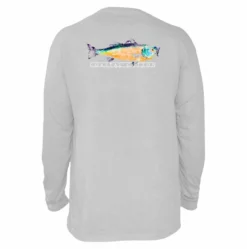 Coastal Cotton Light Grey SS Watercolor Fish Tee