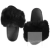 Fabulous Furs Fur Slides (Black) Gifts For Her