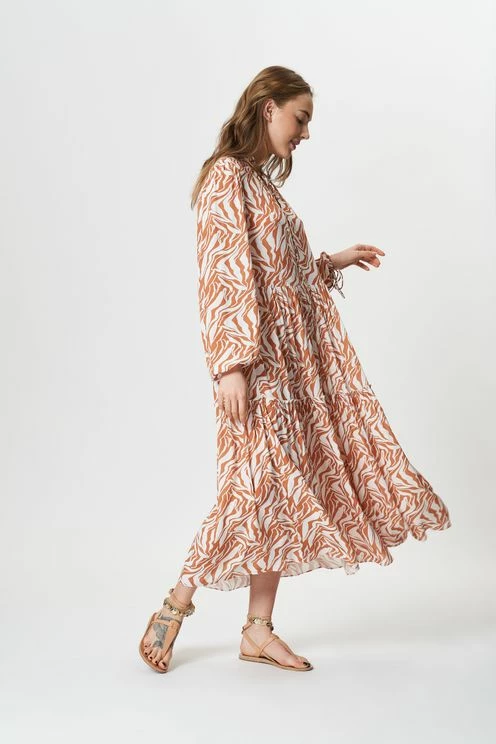 Fresha London Daphne Dress (Camel Zebra) 5 Fresha London Daphne Dress (Camel Zebra)