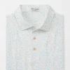 Peter Millar Half & Half Performance Jersey Polo (White) Tops