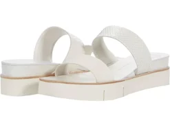 Dolce Vita Parni Sandal (White Embossed Leather) Shoes