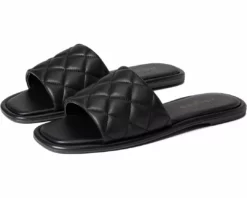 J Slides Yoel Leather Sandal (Black) Shoes