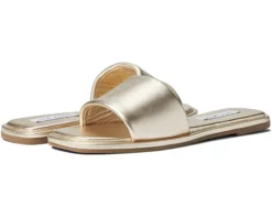 Steve Madden Shoes Clyde Sandal (Gold Leather)