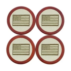 Smathers & Branson Armed Forces Flag Coaster Set (Light Khaki) Gifts For Him