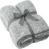 Barefoot Dreams CozyChic Heathered Throw (Dove Grey/White) 1 Barefoot Dreams CozyChic Heathered Throw (Dove Grey/White)
