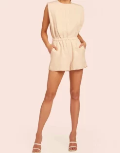 Amanda Uprichard Dresses Kent Romper (Bone)