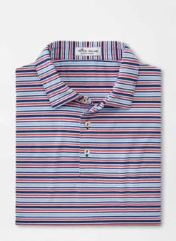 Peter Millar Ray Performance Jersey Polo (Sport Navy) Tops