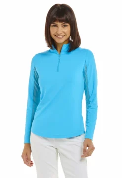IBKUL L/S Mock Neck (Turquoise)
