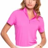 IBKUL S/S Mock Neck (Hot Pink) Tops 2 IBKUL S/S Mock Neck (Hot Pink) Tops