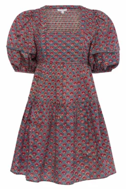 Anna Cate Harper Dress (Dusty Blue Medallion) Dresses