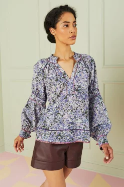 Marie Oliver Pippa Blouse (Dapple Mix) Tops
